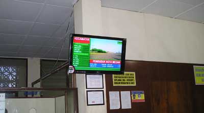 Monitor Display Dinas Kependudukan